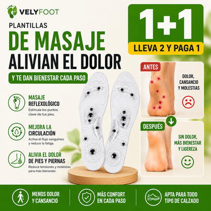 Soluciona tus piernas cansadas o hinchadas y alivia el dolor de rodilla, caderas y articulaciones con VelyFoot Flow™