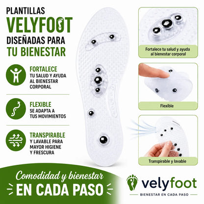 Soluciona tus piernas cansadas o hinchadas y alivia el dolor de rodilla, caderas y articulaciones con VelyFoot Flow™
